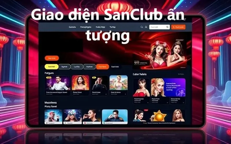 Giao diện SanClub thu hút người dùng ngay từ lần đầu tiên